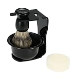 VALICLUD 4 Stücke Bartbürsten-set Haar Bartbürste Borsten-bartbürste Schnurrbartbürste Black