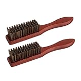 VALICLUD 2 Stück Bartbürste für Männer Teiliges Set Holz Tragbar für Bartpflege und Styling Entfernt Rückstände Leicht zu Reinigen Lösung für Unterwegs Hause