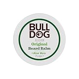 Bulldog Skincare Bartbalsam mit natürlichen Inhaltsstoffen — Aloe Vera Leindotteröl und Grüntee, 75 ml (Verpackung kann variieren)