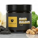 Blackbeards Bartbalsam Gold – Beste Bartpflege für Halt & Geschmeidigkeit – Warmer Duft: Vanille, Tonka & Benzoe – Stoppt Juckreiz, pflegt mit Sheabutter & Jojobaöl – 100% Natürlich & Handgemacht