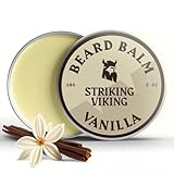 Striking Viking Bartbalsam Vanille - Leichter Halt, Vanille, 60 g - feuchtigkeitsspendend & hydratisierend - mit Sheabutter, Argan- & Jojobaöl - Bartpflege, Bartwachs & Pomade in einem