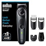 Braun Barttrimmer, Bartschneider/Trimmer/Haarschneider Herren, Haarschneidemaschine mit ultrascharfer Klinge, 40 Längeneinstellungen, Tasche, 100 Min. kabellose Laufzeit, BT5420