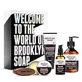 Brooklyn Soap Company · Ultimate Beard Box · Bartpflege Set inkl. Bartöl, Bartshampoo, Bartbürste, Bartwachs & Bartcreme · Geschenkidee für Männer