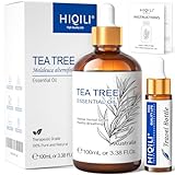 HIQILI Teebaumöl 100ml, 100% Reines Natürliches Ätherisches Öl Aromatherapieöl für Diffuso, Pickel, Haut, Nagel, Bad, Creme DIY