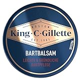 King C. Gillette Bartpflege Bartbalsam Männer (100 ml) mit Sheabutter, Arganöl, und Kakaobutter für ideale Bartpflege, Beard Balm, Geschenk für Männer
