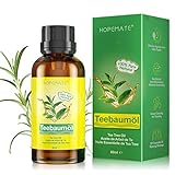 Teebaumöl 100% Reines und Naturrein, 60ML Tea Tree Oil Anti Pickel, Akne, Warzen und Andere Hautprobleme, Vegan Teebaum Ätherisches Öl für Unreine Haut, Gesicht, Kopfhaut und Haare