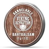 Viking Revolution - Bart Balsam mit Sandelholzduft & Argan- & Jojobaöl - Bartwachs - Stylt, Stärkt & Macht Bärte & Schnurrbärte Weich - Geschenke Für Männer- Sandelholz - 57 g