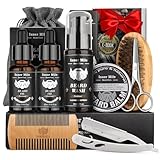 Bartpflege Set für Männer Alles-in-1: Bart Geschenke Geburtstagsgeschenk Weihnachtsgeschenke für Männer mit 40ML Bartöl, Bartbürste, Bartshampoo, Bartbalsam, Bartkamm & Rasiermesser, Männergeschenk