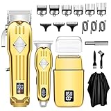 Haarschneider Herren, Barttrimmer & Haartrimmer & Elektrischer Folienrasierer Rasiererset, Haarschneidemaschinen Bartpflege-Set für Männer für Zuhause, Barbier